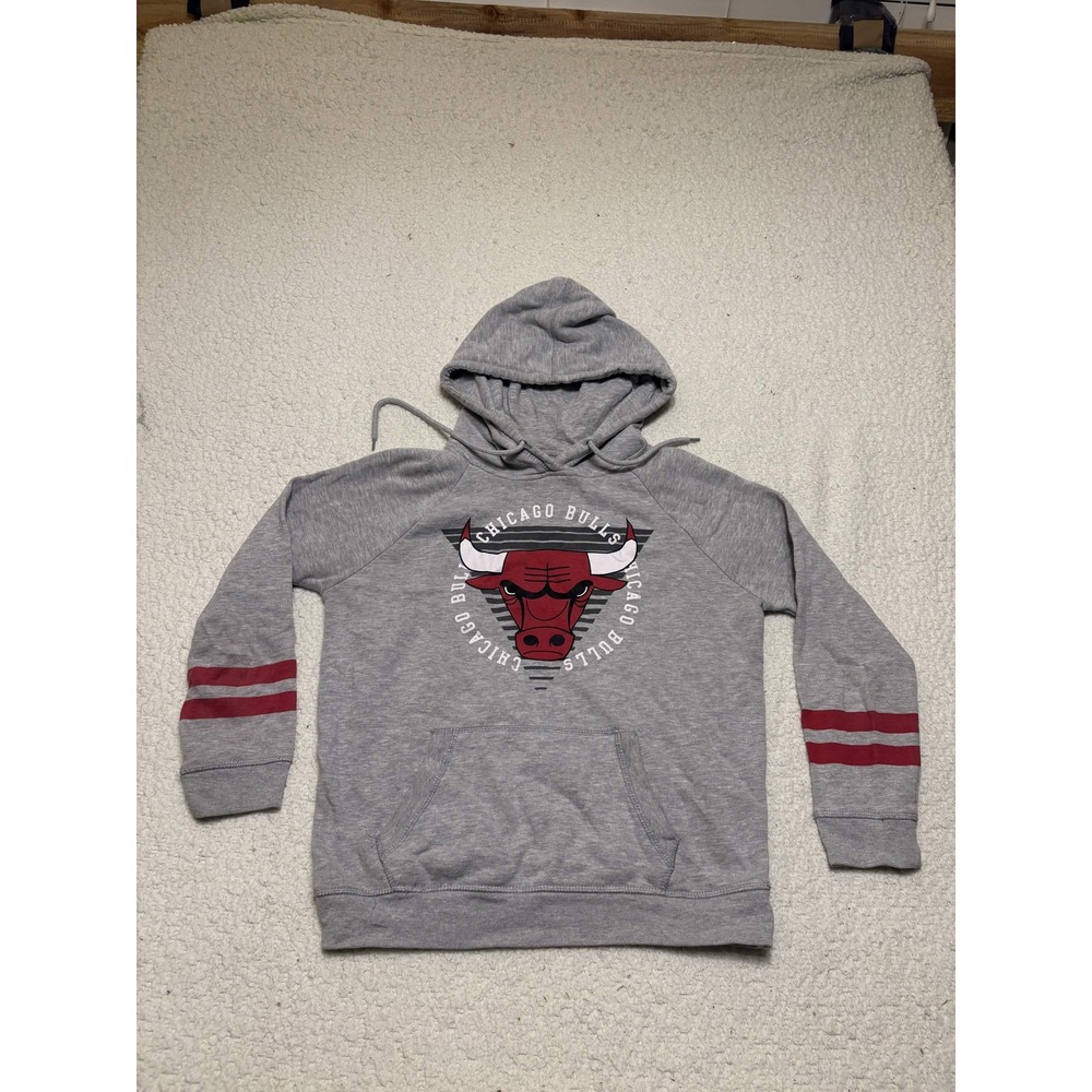 UNK Mens Chicago Bulls Hoodie Pullover Gray NBA Basketball Small RN 109135